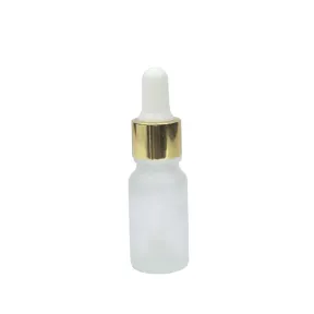 Frosted Glass Serum Bottle Gold